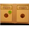 Image 1 : 1990-D BU UNC. Roosevelt Dime  & 1998-P BU  UNC.Roosevelt Dime Graded By INB