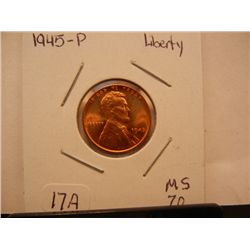1945 Lincoln Wheat Cent MS 70
