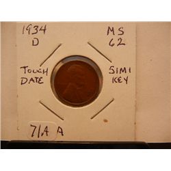 1934-D Lincoln Wheat Cent