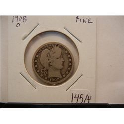 1908-O Barber Quarter