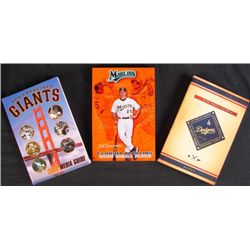 (3) 2006 Baseball Media Guides Marlins, Dodgers, Giants