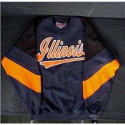 Big 10 U of I ILLINOIS Illini Navy Blue Sweatshirt Med