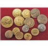 Image 1 : LOT OF 14 VINTAGE POLICE DEPT. METAL UNIFORM BUTTONS