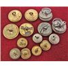 Image 2 : LOT OF 14 VINTAGE POLICE DEPT. METAL UNIFORM BUTTONS