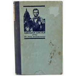 1919 "ABRAHAM LINCOLN A PLAY" HARDCOVER BOOK