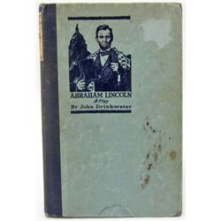 1919 "ABRAHAM LINCOLN A PLAY" HARDCOVER BOOK