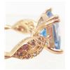 Image 2 : 18K GOLD FILLED BLUE TOPAZ RING SZ. 7