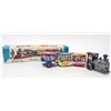 Image 1 : VINTAGE UNION PACIFIC TIN LITHO WIND UP TOY TRAIN & BOX