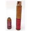 Image 2 : ANTIQUE WW1 ERA CARVED WOODEN BULLET SHELL PENCIL CASE
