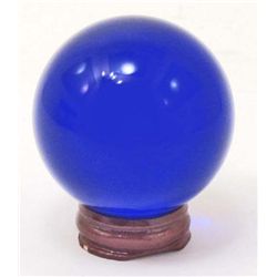 BLUE QUARTZ CRYSTAL BALL & STAND - 60MM