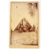 Image 1 : 1886 BOUDOIR SIZE PHOTO OF LADIES CAMPING IN A TENT