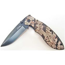 CN210735 Jungle Camo Linerlock Knife