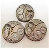 Image 1 : LOT OF 3 VINTAGE ELGIN WATCH MOVEMENTS