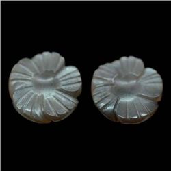 LOT OF 8.81 CTS OF CARVED PINKISH GRAY INDIA MOONSTONE