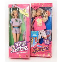 LOT OF 2  BARBIES - FUNTIME & SUN LOVIN' JAZZIE - MINT