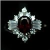 Image 1 : STERLING SILVER PINK RHODOLITE GARNET RING - SIZE 8