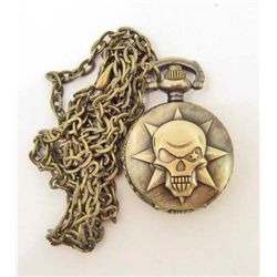 SKULL POCKET WATCH WITH CHAIN