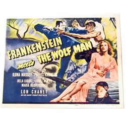 FRANKENSTEIN VS. WOLFMAN MUSEUM GRADE GICLEE CANVAS 10X8 PRINT