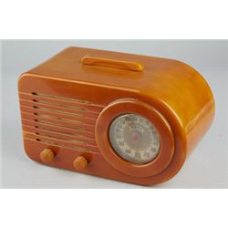 Fada 1000 “Bullet” Catalin Tabletop 2-Knob AM Radio.