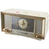 Image 1 : G.E. White Plastic Tabletop 2-Knob Alarm Clock Radio.
