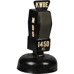 KWBE 1450 Radio Resembling Broadcasting Microphone.