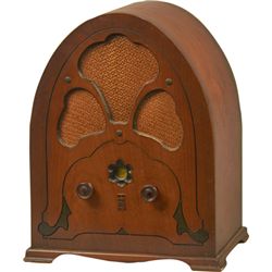 General Motors Wood Tombstone 2-Knob Radio Model 211A.