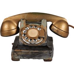 Lot Of 3 Telephone Items Including Bell Box In Wood