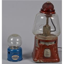 Lot Of 2 Countertop Gumball Machines.