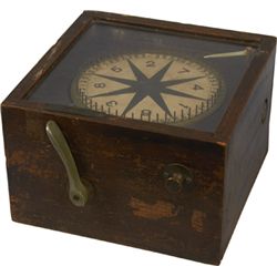 Early Coin-Op Wooden Roulette Wheel Countertop Trade.