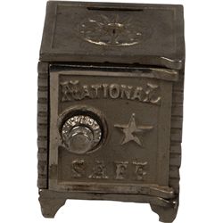 National Safe Small Metal Coin Bank.