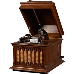 Edison Tabletop Cylinder Player In Oak Case.