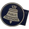 Image 1 : Public Telephone Double-Sided Porcelain Flange Sign.