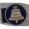 Image 2 : Public Telephone Double-Sided Porcelain Flange Sign.
