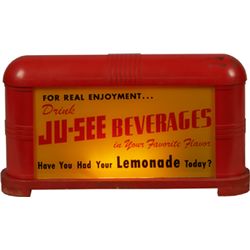 Ju-See Beverages 2-Sided Glass Light-Up Sign.