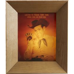 Texas Tiny Time 3-D Picture In Wood Frame.