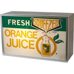 Fresh Orange Juice Single-Sided Plastic Light-Up Sign.