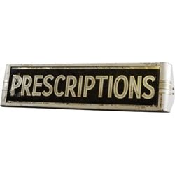 Prescriptions Single-Sided Glass Light-Up Countertop.