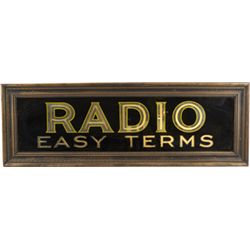 “Radio Easy Terms” Glass Light-Up Hanging Sign.