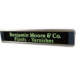 Benjamin Moore & Co. Glass Light-Up Tri-Color Sign.