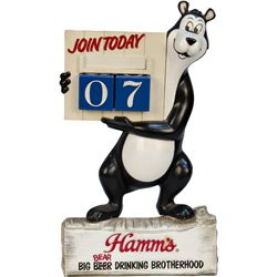 Hamm’s Beer Figural Bear Advertising Counter Perpetual.