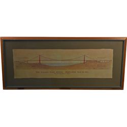 The Golden Gate Bridge Architectural Drawing Print.