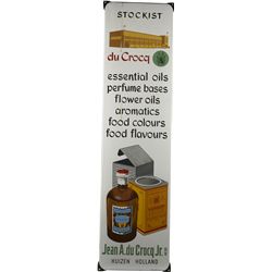Stockist du Crocq Porcelain Advertisement Sign.