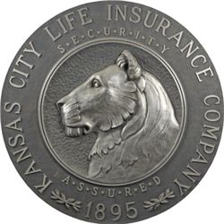 Kansas City Life Insurance Company Round Cast-Aluminum.