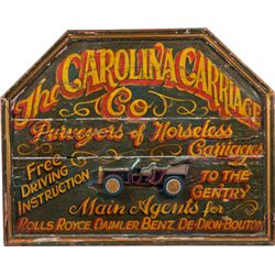 The Carolina Carriage Co. Self-Framed Painted Wood Sign