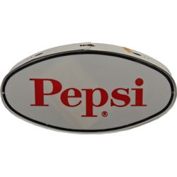 Pepsi & Pepsi Cola Double-Sided Oval Light-Up Plastic.