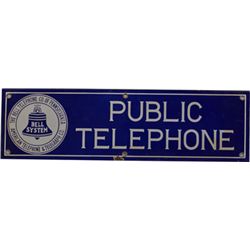 Bell System Single-Sided Porcelain Sign.