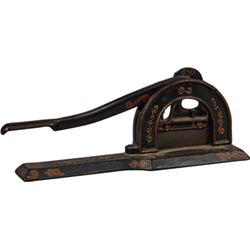 Antique “Superior” Black Cast-Iron Tobacco Cutter.