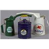 Image 1 : Lot Of 3 Assorted Metal Oil Cans.