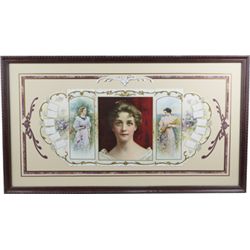 Calendar Girls Of 1899 Embossed Die-Cut Litho.