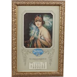 Zanol “A Pretty Flapper” 1926 Advertising Calendar.